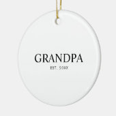 Moderner Opa Est. Jahr Keramik Ornament (Links)