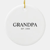 Moderner Opa Est. Jahr Keramik Ornament (Hinten)