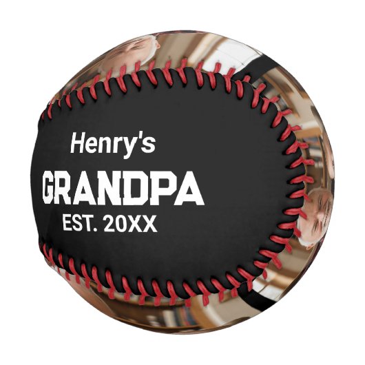 Moderner Opa Est. Name Jahr 3 Foto Baseball (Rückseite Links)