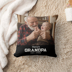 Moderner Opa Est. Name Jahr Foto Schwarz Kissen
