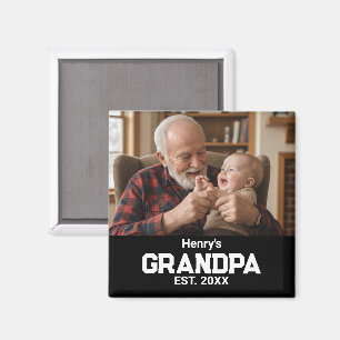 Moderner Opa Est. Name Jahr Foto Schwarz Magnet