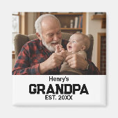Moderner Opa Established Est. Name Jahr Foto Magnet (Vorne)