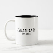 Moderner Opa etabliert schwarzes Skript  Zweifarbige Tasse (Links)