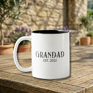 Moderner Opa etabliert schwarzes Skript Zweifarbige Tasse