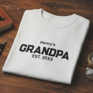 Moderner Opa Gegründet Est. Name Jahr T-Shirt