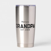 Moderner Opa Gegründet Est. Name Jahr  Thermobecher (Vorderseite)