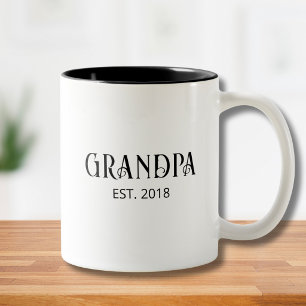 Moderner Opa gegründet schwarze Schrift Zweifarbige Tasse