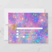 Moderner Opal Stone Bold Minimalistisch Simple Wed RSVP Karte (Vorderseite)