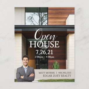 Moderner Open-House-Immobilien-Makler-Flyer Flyer