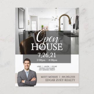 Moderner Open House Immobilienmakler Flyer