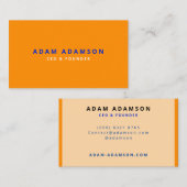 Moderner Orange-Gründungsvorsitzender Visitenkarte (Vorne/Hinten)