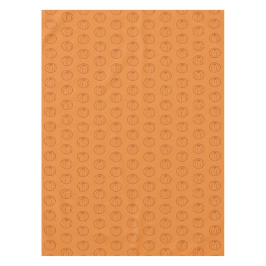 Moderner Orange Pumpkin Pattern Erntedank Tischdecke (Vorderseite)
