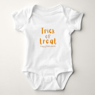 Moderner Orange Trick oder Treat Halloween Baby Strampler