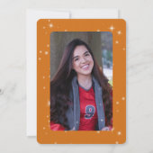 Moderner Orange- und Weißfunkel-Abschluss Ankündigung (Rückseite)