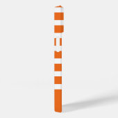 Moderner Orange- und Weißstreifen mit Monogramm Case-Mate iPhone Hülle (Rückseite / Rechts)