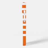 Moderner Orange- und Weißstreifen mit Monogramm Case-Mate iPhone Hülle (Rückseite / Links)