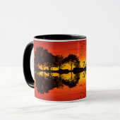 Moderner orangefarbener Gitarrist Name Watercolor Tasse (Vorderseite Links)