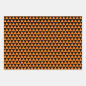 Moderner, orangefarbener, individueller Text Geschenkpapier Set (Vorderseite)