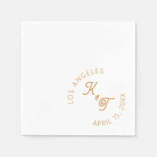 Moderner Orangencocktail Napkin Serviette