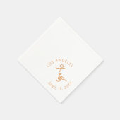 Moderner Orangencocktail Napkin Serviette (Ecke)