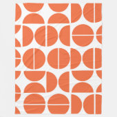 Moderner Orangenkreislauf Abstrakt Fleecedecke (Vorderseite)