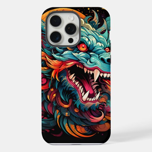 Moderner Orientalischer Drache Majestät iPhone Hülle (Rückseite)
