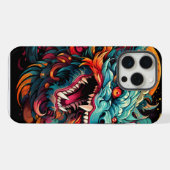 Moderner Orientalischer Drache Majestät iPhone Hülle (Rückseite (Horizontal))