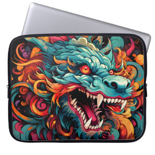 Moderner Orientalischer Drache Majestät Laptopschutzhülle