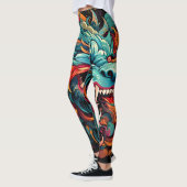 Moderner Orientalischer Drache Majestät Leggings (Links)