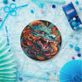 Moderner Orientalischer Drache Majestät Pappteller (Party)