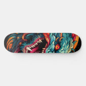 Moderner Orientalischer Drache Majestät Skateboard (Horizontal)