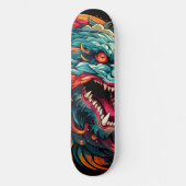 Moderner Orientalischer Drache Majestät Skateboard (Vorderseite)