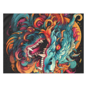 Moderner Orientalischer Drache Majestät Tischdecke (Vorderseite (Horizontal))