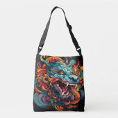 Moderner Orientalischer Drache Majestät Tragetaschen Mit Langen Trägern (Rückseite)