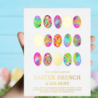 Moderner Osterbrunch und Eierjagd Gold