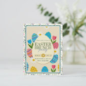 Moderner Ostersonntagsbrunch | Frühlingsgarten-Ost Postkarte (Stehend Vorderseite)