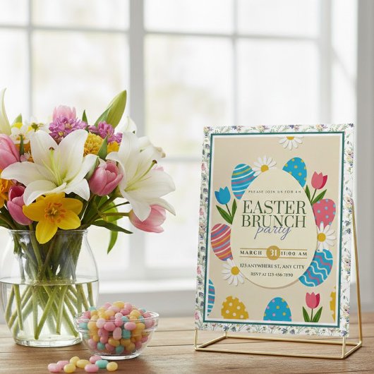 Moderner Ostersonntagsbrunch | Frühlingsgarten-Ost Postkarte
