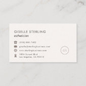 Moderner Östhetiker Blush Pink Minimalistisch Luxu Visitenkarte (Rückseite)