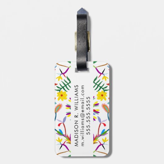 Moderner Otomi Entwurf II Gepäckanhänger (Rückseite vertikal)