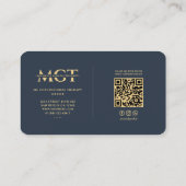 Moderner pädiatrischer Monogramm-Therapeut Eleganb Visitenkarte (Rückseite)