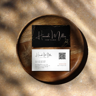 Moderner Palm Eleganter Minimalistischer QR-Code Visitenkarte