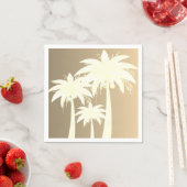 Moderner Palmenbaum Küste Beige Sandstrand Sommer Serviette (Beispiel)