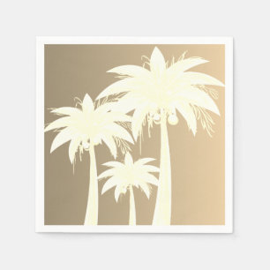 Moderner Palmenbaum Küste Beige Sandstrand Sommer Serviette
