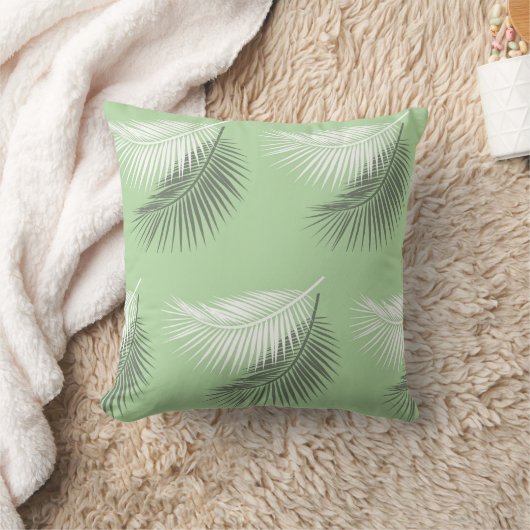 Moderner Palmenblätterhintergrund Kissen (Decke)