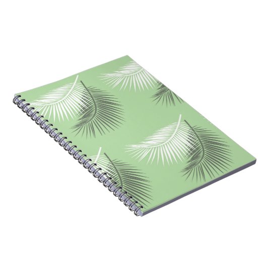 Moderner Palmenblätterhintergrund Notizblock (Rechte Seite)