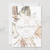 Moderner Pampas Boho Beach Summer Arch Save the Da Date (Vorderseite)