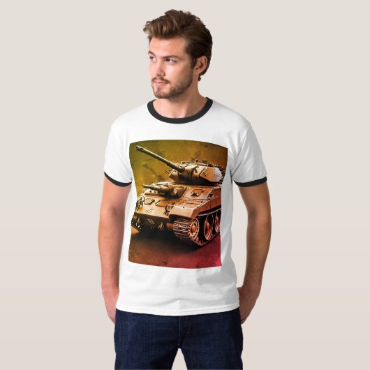 Moderner Panzer für bewaffnete Kämpfe T-Shirt (Vorne ganz)