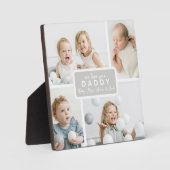 Moderner Papa 4 Foto Grau Fotoplatte (Vorderseite)