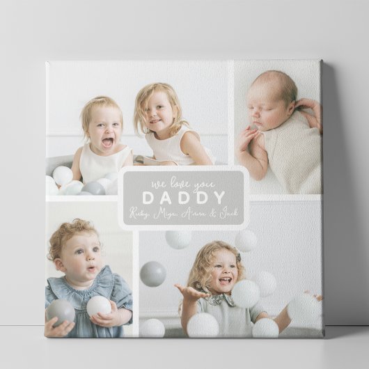 Moderner Papa 4 Foto Grau Fotoplatte