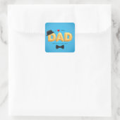 Moderner Papa-Aufkleber | Vaterschaft | Vaterschaf Quadratischer Aufkleber (Tasche)